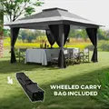 Outsunny 3.6 x 3.6m Pop-Up Gazebo, with Accessories - Grey - 7