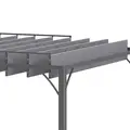 Outsunny 4 x 3(m) Outdoor Pergola with Retractable Roof, Aluminium Louvered Patio Gazebo Canopy for Lawn Garden Patio, Grey - 9