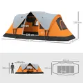 Outsunny 5-6 Man Dome Camping Tent - Orange - 3