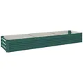 Outsunny 60 x 240cm Galvanised Steel Planter, with Open Bottom - 1