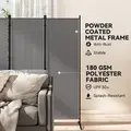 Outsunny 6 Panel Folding Room Divider Foldable Freestanding Garden Privacy Screen, 332 x 172 cm, Dark Grey - 7