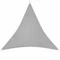 Outsunny 4x4x4m Triangle Sun Shade Sail, Outdoor UV Protection HDPE Canopy, Patio Deck Shelter with Steel Rings and Ropes, Grey - 1