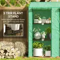 Outsunny 46 x 143cm Three-Shelf Mini Greenhouse - Green - 5