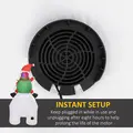 Outsunny 6.6ft Inflatable Santa Riding Polar Bear Decoration - 6