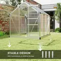 Outsunny 6 x 6ft Polycarbonate Greenhouse - Clear - 6