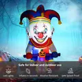 Outsunny 4ft Halloween Inflatable Clown on Bicycle, Blow Up Outdoor Halloween Decoration with 3 Built-in LED Lights for Garden, Party Indoor Outdoor - 4