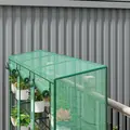 Outsunny 46 x 215cm Nine-Shelf Greenhouse - Green - 9