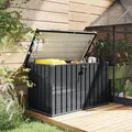 Outsunny 400L Galvanised Steel Garden Storage Box - 8