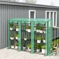 Outsunny 46 x 215cm Nine-Shelf Greenhouse - Green - 2