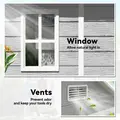 Outsunny 6 x 5ft Garden Shed, Plastic Shed with Floor, Window, Lockable Doors and Vents, Wood Effect Resin Tool Shed for Outdoor Patio, Dark Grey - 7