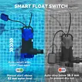 Outsunny 750W Submersible Water Pump for Dirty/Clean Water, 20000L/H Electric Sump Pump with Float Switch, Drain Water from Garden Pond, Hot Tub, Ditches, Portable and Lightweight - 5