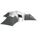 Outsunny 6-9 Man Tent with Bedrooms and Living Room, Accessories Included, Dark Grey - 1
