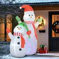 Outsunny 8ft Inflatable Snowman and Son Christmas Decoration - 8