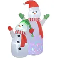 Outsunny 8ft Inflatable Snowman and Son Christmas Decoration - 1