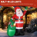 Outsunny 9ft/275 cm Christmas Inflatable Santa with Bear Sack, Giant Christmas Blow Up Decoration with Built-in LED Lights for Garden, Indoor Outdoor Home Decor - 4