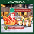 Outsunny 7.9ft Christmas Inflatable Santa on Sleigh with Two Reindeer, Outdoor Christmas Blow Up Decoration with Built-in LED Lights for Garden, Indoor Outdoor Home Decor - 6