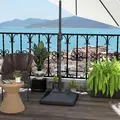 Outsunny 60kg Water/Sand Fillable Parasol Base, with Wheels - Black - 2