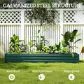 Outsunny 60 x 240cm Galvanised Steel Planter, with Open Bottom - 5