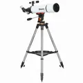 Outsunny Astronomy Telescope for Adults and Beginners with 80 mm Aperture, Carry Bag, White - 1