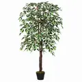 Outsunny Artificial Plant in Pot, Fake Plant for Home Indoor Decor, 160cm, Green - 1