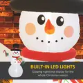 Outsunny 6ft Inflatable Christmas Snowman, with Accessories - 4