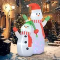 Outsunny 8ft Inflatable Snowman and Son Christmas Decoration - 2