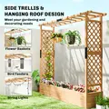 Outsunny Fir Wood 171 x 39 cm Planter and Trellis Garden Bed - 5