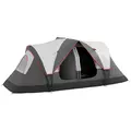 Outsunny Camping Tent for 6-8 Man with 2000mm Waterproof Rainfly and Carry Bag for Fishing Hiking Festival, Grey - 1