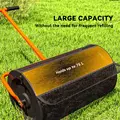 Outsunny Compost Spreader, 24" Peat Moss Spreader with Height Adjustable T Shaped Handle and Metal Mesh Basket, Garden Spreader for Seeding, Spreading Manure, Orange - 4