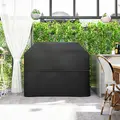 Outsunny BBQ Cover for Rectangular Gas Grill, 600D UPF30+ Oxford Fabric Barbecue Cover for Waterproof Protection Rip-Proof, with Windproof Hook and Loop Fasteners, Vents, 147 x 61 x 122 cm, Black - 8