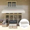 Outsunny Awning Replacement Canopy, Water Resistant UPF 50+ Sun Shade Cover for 3 x 2.5 m Garden Awning (Fabric Only), Cream White - 8