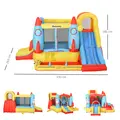 Outsunny Bounce Castle Inflatable Trampoline Slide Pool Rocket Design 3.4 x 2.8 x 1.85m - 3