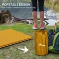 Outsunny Camping Tent with Self Inflatable Mattress, 1 Person Dome Tent with Removable Rainfly and Aluminium Frame, 2000mm Waterproof, Portable with Bags, for Fishing Hiking, Orange/Grey - 6