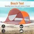 Outsunny Fibreglass Frame 2 Person Pop-Up Lightweight Camping Tent Orange - 4