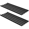 Outsunny Corrugated Roofing Sheets, Pack of 24, Galvanised Metal Roofing Sheets for Greenhouse, Garage, Storage Shed, Carport, 129 x 45cm, Dark Grey - 1