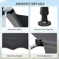 Outsunny Balcony 2 x 1.5m Manual Adjustable Awning DIY Patio Clamp Awning Canopy Retractable Shade Shelter Easy to Move for Balcony, Grey - 7