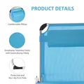 Outsunny Foldable Outdoor Sun Loungers Set of 2, Reclining Lounge Chair Camping Bed Cot with Pillow 4-Level Adjustable Back Aluminium Frame, Blue - 6