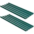 Outsunny Corrugated Roofing Sheets, Pack of 24, Galvanised Metal Roofing Sheets for Greenhouse, Garage, Storage Shed, Carport, 129 x 45cm, Green - 1