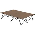 Outsunny Double Camping Cot Bed, with Bag - Khaki - 1