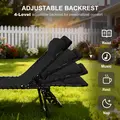 Outsunny Foldable Sun Lounger, Outdoor 4 Level Adjustable Backrest Reclining Chaise Chair, Steel Frame Recliner Chair for Camping, Hiking, Black - 4