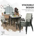 Outsunny Four-Piece Stacking Rattan Garden Seat Set - Mixed Grey - 6