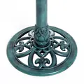 Outsunny Garden Bird Bath Outdoor Decrative Garden Feeder Stand with Scallop-like Pattern, Time-Worn Finish, 50cm, Green - 9