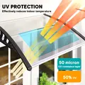 Outsunny Front Door Canopy, Outdoor Awning, 303 x 96cm Rain Shelter for Window, Porch and Front/Back Door, Clear - 4
