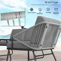 Outsunny Four-Piece Rattan Strong Panel Outdoor Sofa Set - Grey - 5