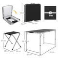 Outsunny Four-Person Foldable Aluminium Picnic Set - 3