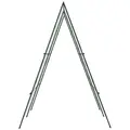 Outsunny Garden Cucumber Trellis for Climbing Plants, A-Frame Trellis Plant Support with Climbing Net, DIY Adjustable Cucumber Support Frame for Raised Bed, Vegetables, Flowers, Fruit, Green - 7