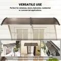 Outsunny Front Door Canopy, Waterproof Outdoor Awning, 75 x 195 cm Rain Shelter for Window, Porch and Front/Back Door, Brown - 6