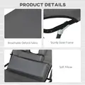 Outsunny Folding Sun Loungers Set of 2 with Face Hole, 4-Position Adjustable Backrest Garden Recliner Chairs Sunbeds, Outdoor Lounge Chairs with 600 D Oxford Cloth Seat, Pillow for Beach, Dark Grey - 6