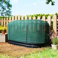 Outsunny Galvanised Raised Garden Bed Kit with Self Watering System and Mesh Cover, Garden Boxes, 6x3Ft, Dark Grey and Green - 9