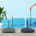 Outsunny Garden Parasol Base with Adjustable Wheels and Handle, Garden Sun Umbrella Base Parasol Stand, Filled Up to 55kg with Stand, 45kg with Water for 35, 38, 48 mm Poles, Black - 7